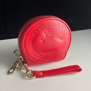 Dooney and Bourke awl leather Red Red Big Duck Coin Purse